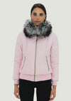 Tiffany Women's Winter Jacket with Sliver fox | Light pink